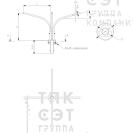 Кронштейн четырехрожковый разнонаправленный фланцевый (Серия 1)