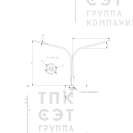 Кронштейн двухрожковый разнонаправленный на обечайке (Серия 1)