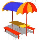 Стол со скамьями "Зонтик"