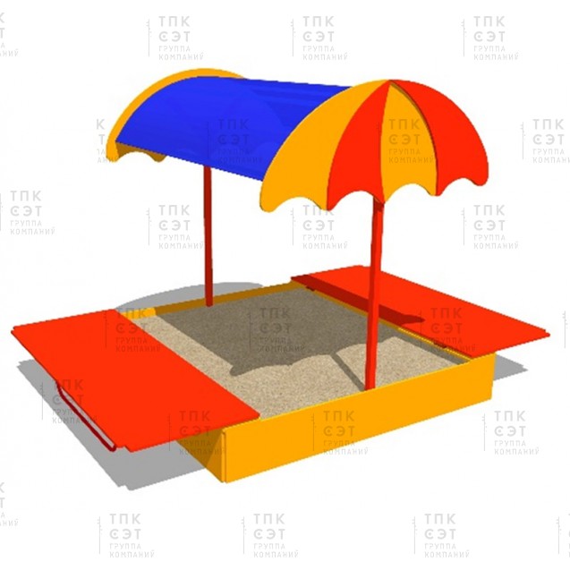 Песочница "Зонтик" с крышкой